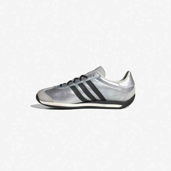 Adidas Originals Women's Silver Metallic Black Country OG Sneakers JH6337 - Picture 4 of 7